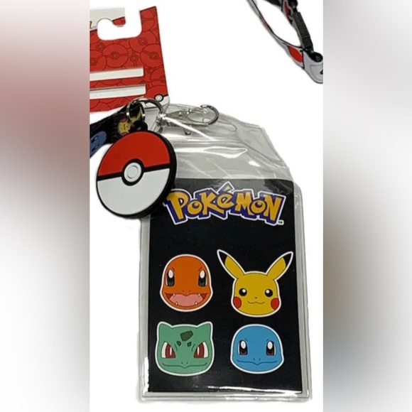 Pokemon Lanyard with ID Holder & Rubber Charm - Picture 2 of 2